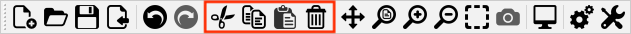 Cut, Copy, Paste, and Delete in the Main Toolbar