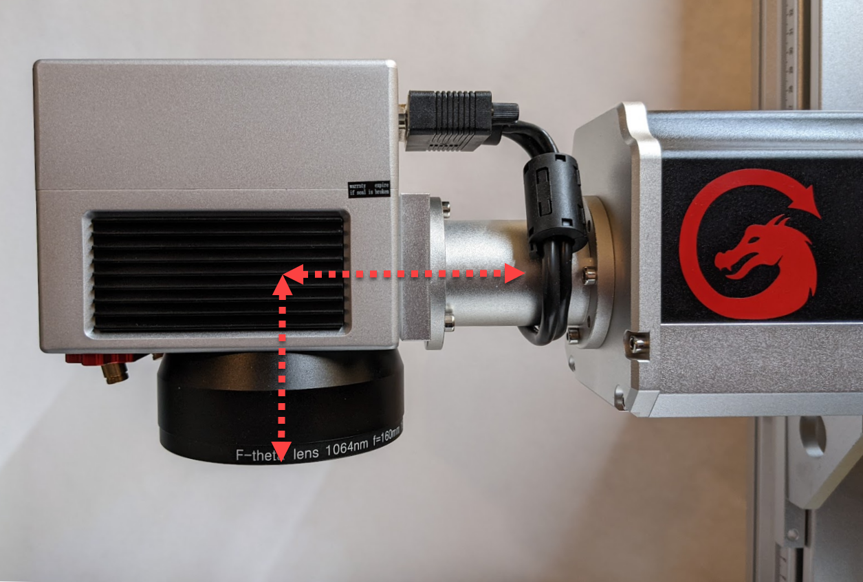 Galvo mirror location example