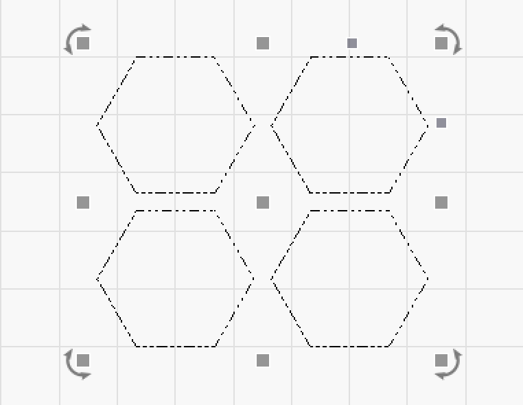 Grouped objects selected