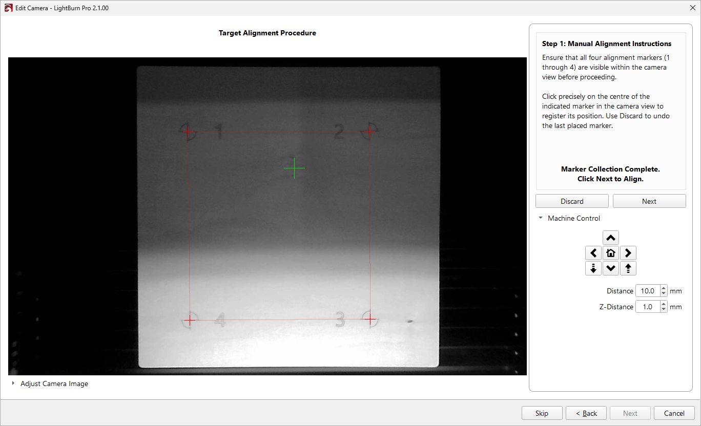 Screenshot of manual tag selection completed