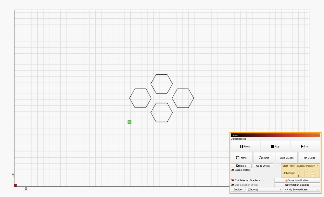 Current Position Bottom Left Job Origin