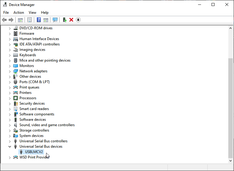 Find device in device manager