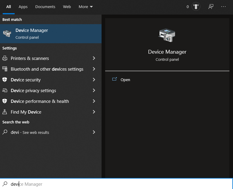 Windows device manager