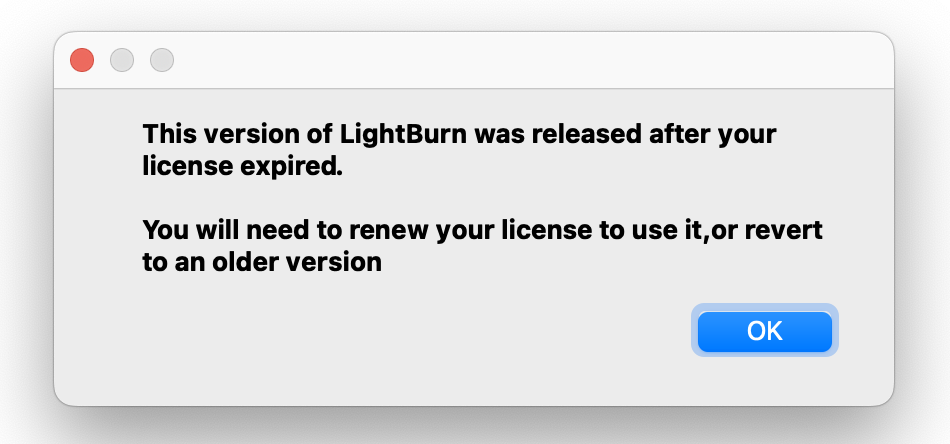License Expired