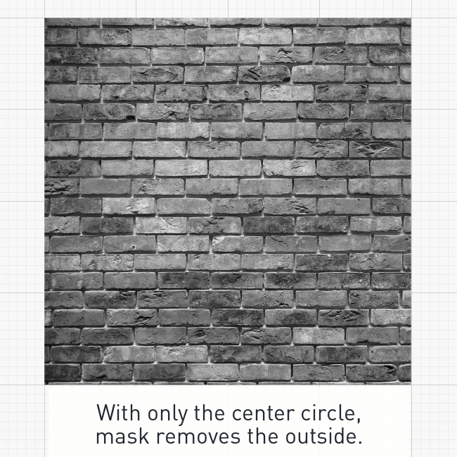 Demonstration of masking out the center of an image