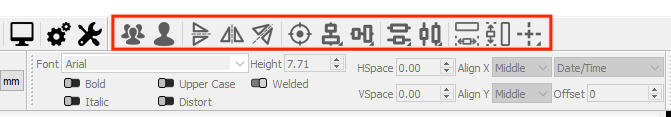 Arrange Top Toolbar