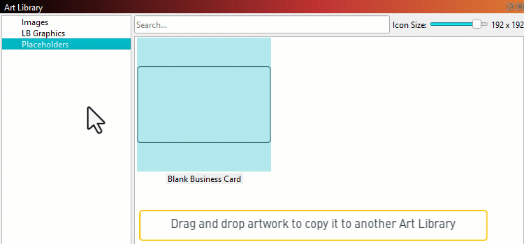 Demo of drag and drop to copy or move artwork between Art Libraries