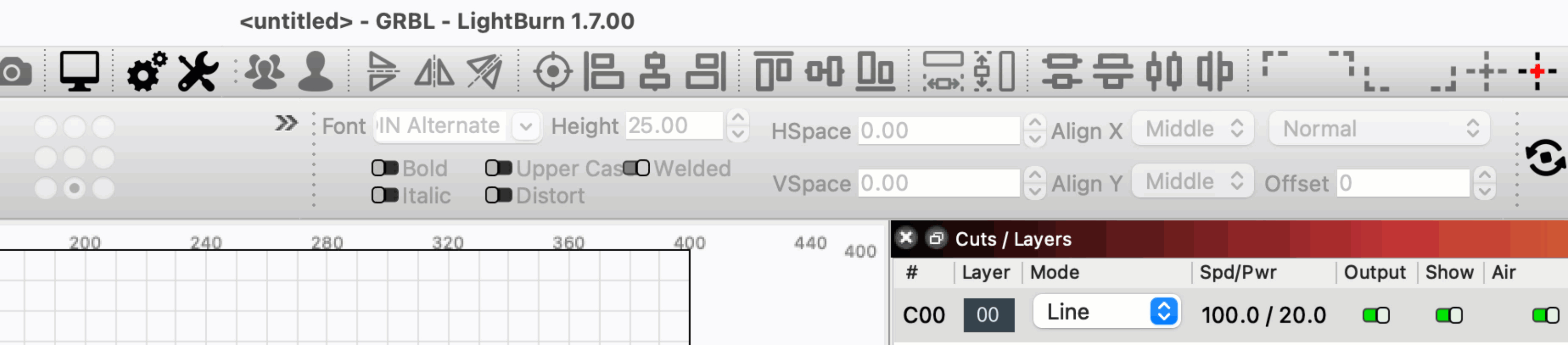 Arrange Toolbar Beginner Mode
