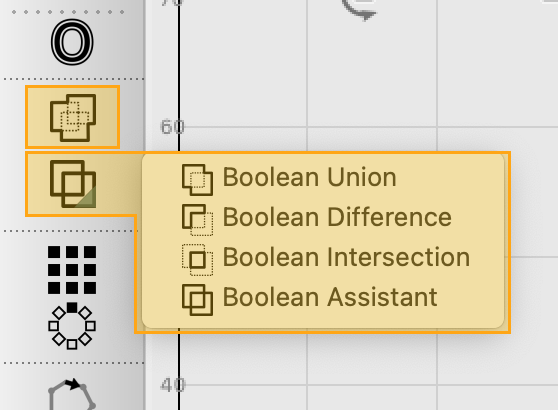 Boolean Tools in toolbar
