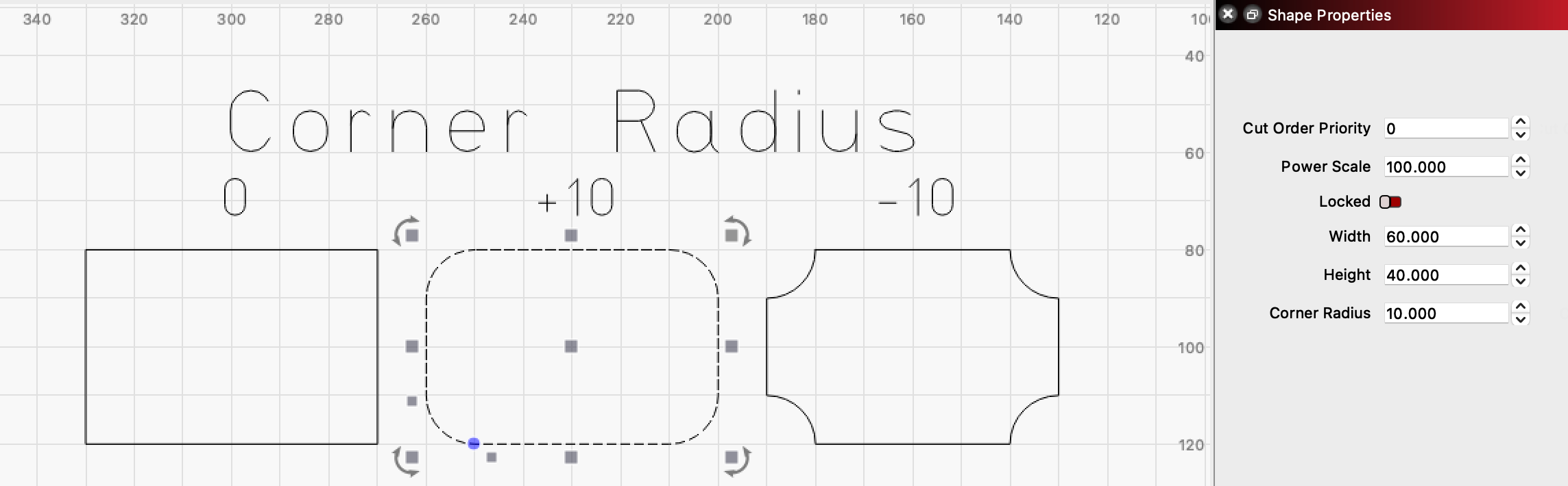 corner radius