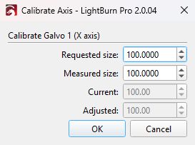 Calibrate Axis Window