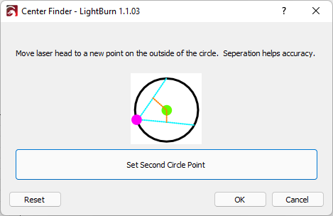 Center Finder Wizard Point 2