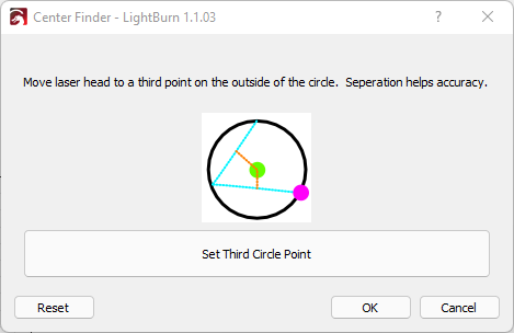 Center Finder Wizard Point 3