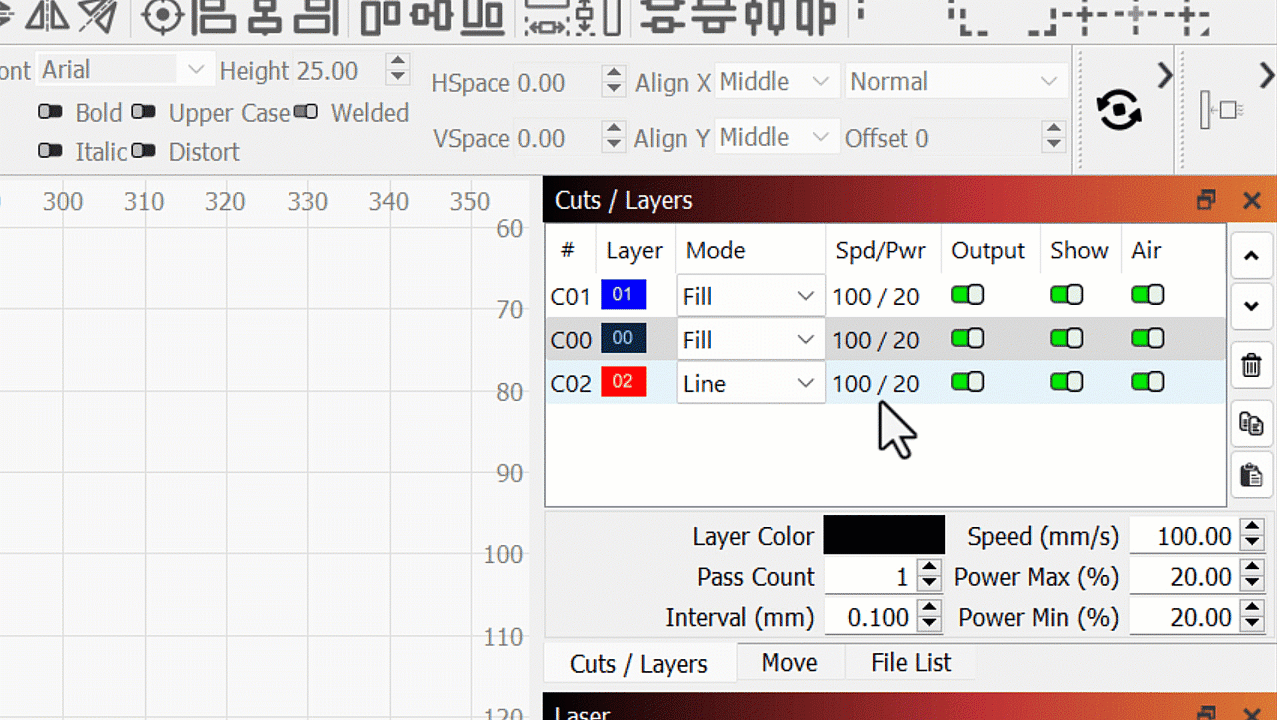 Changing layer order