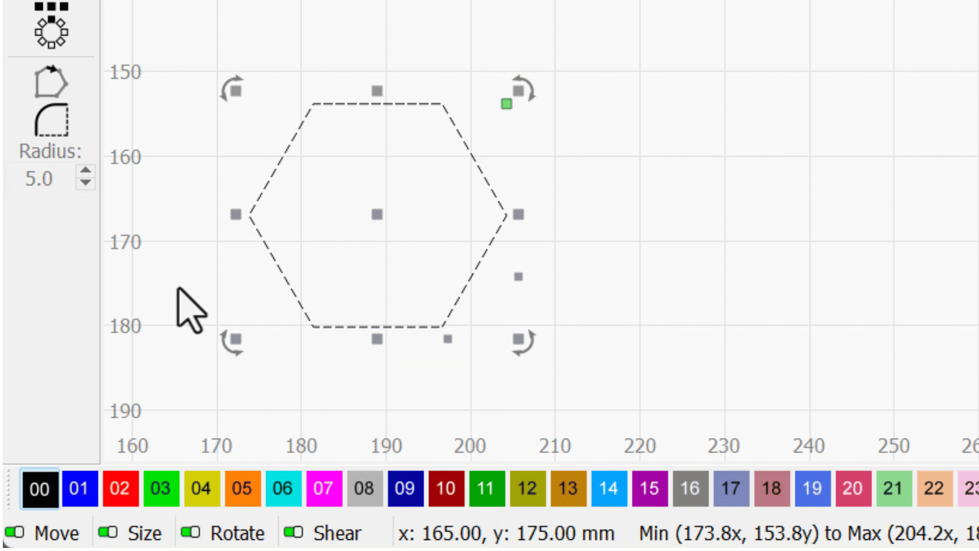 Changing shape layer with Color Palette