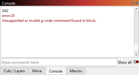 Error Message from GRBL Controller