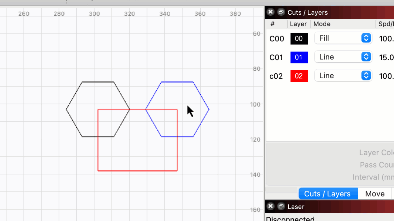 Line vs Fill Cut Shapes demo