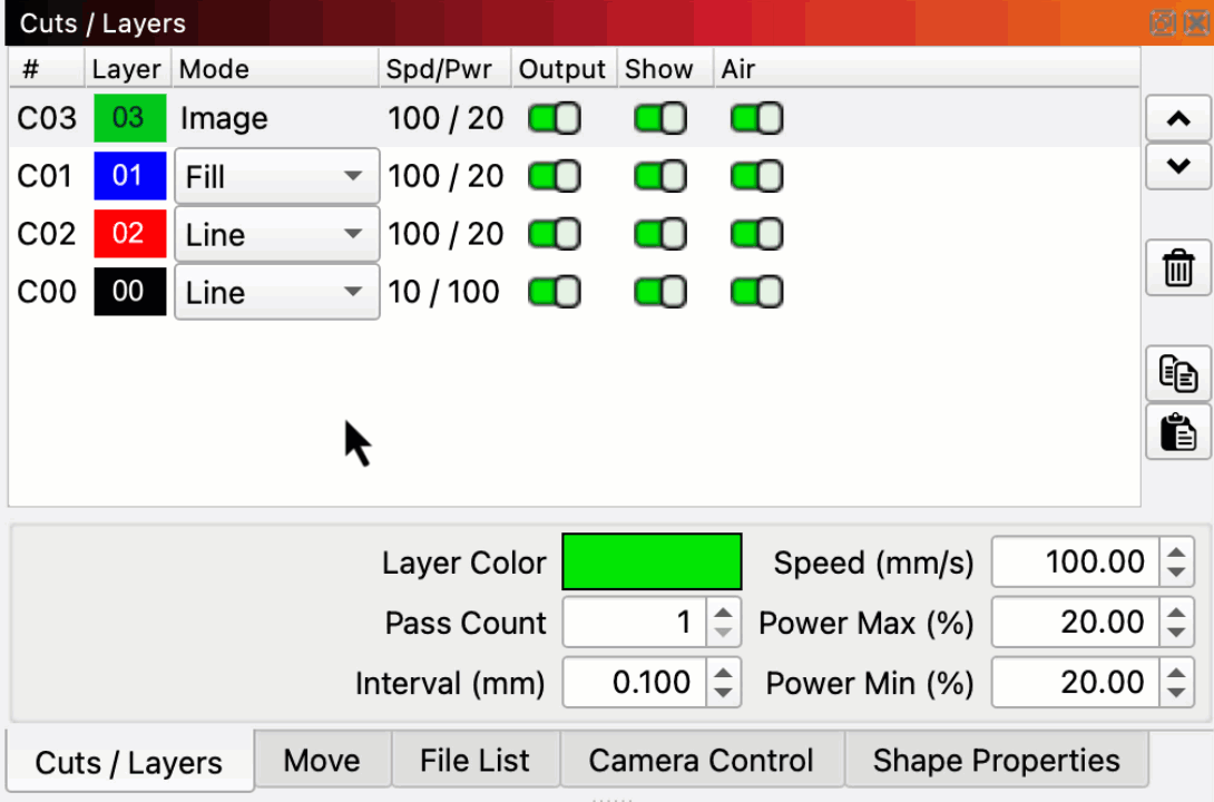 Copying Layer Settings