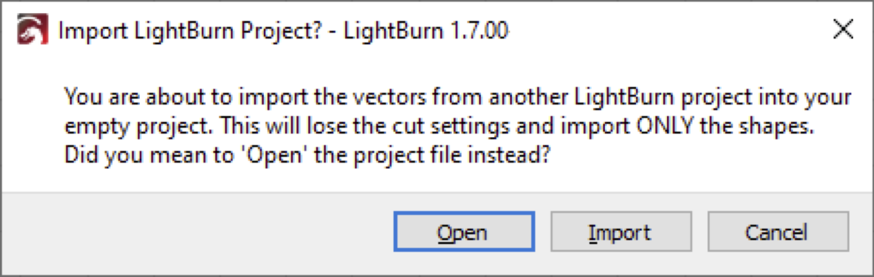 Import Warning