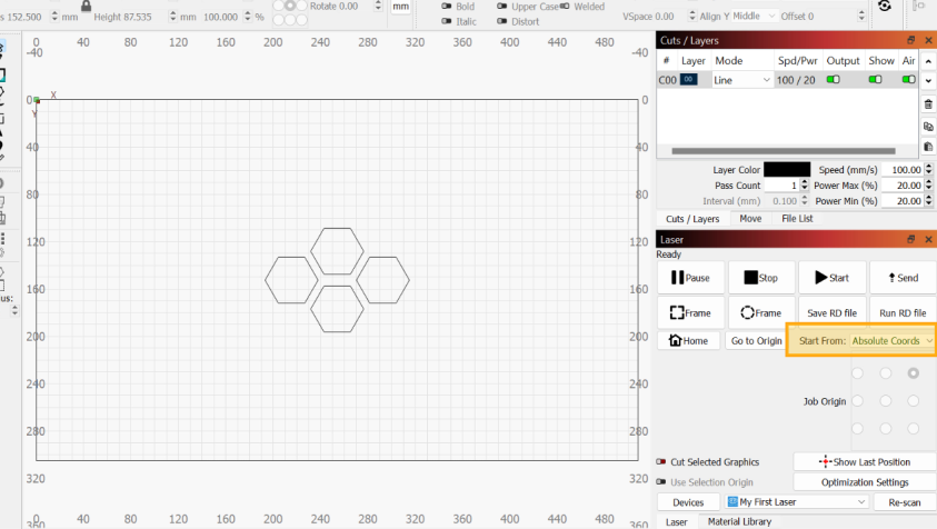 Absolute Coords Workspace example