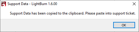 Support Data message