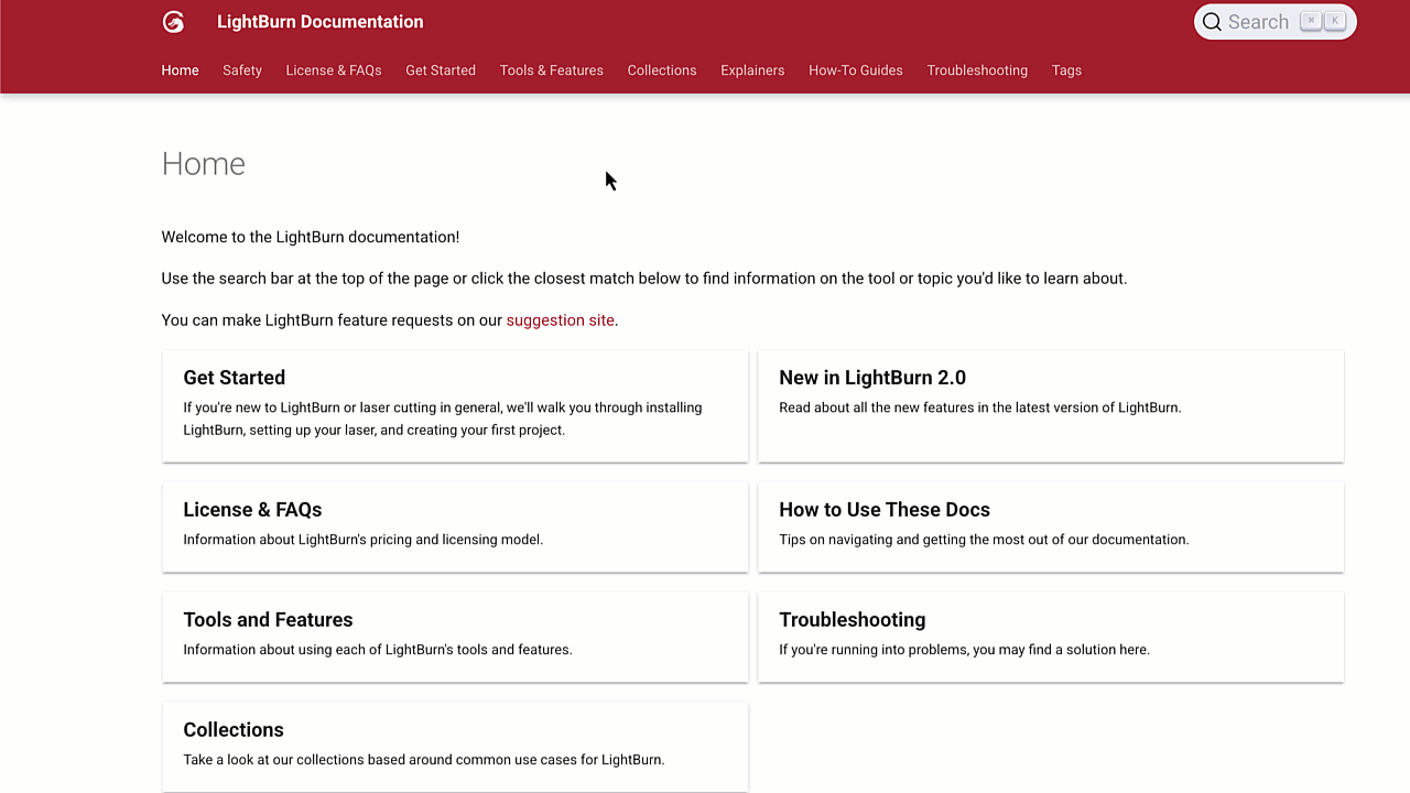Navigating through the Main Window page