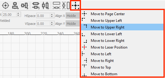 Move Selected Objects in the Arrange toolbar