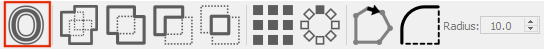 offset shapes tool in toolbar