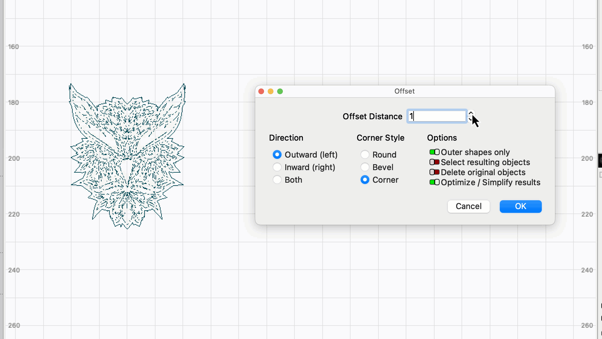 Offset Shapes example