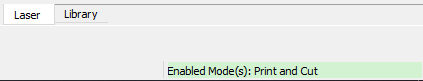 Print and Cut Enabled indicator