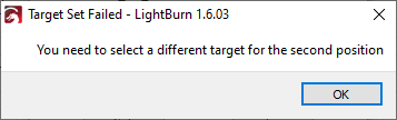 You need to select a different target for the second position