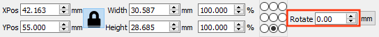 Rotate field in the Numeric Edits Toolbar