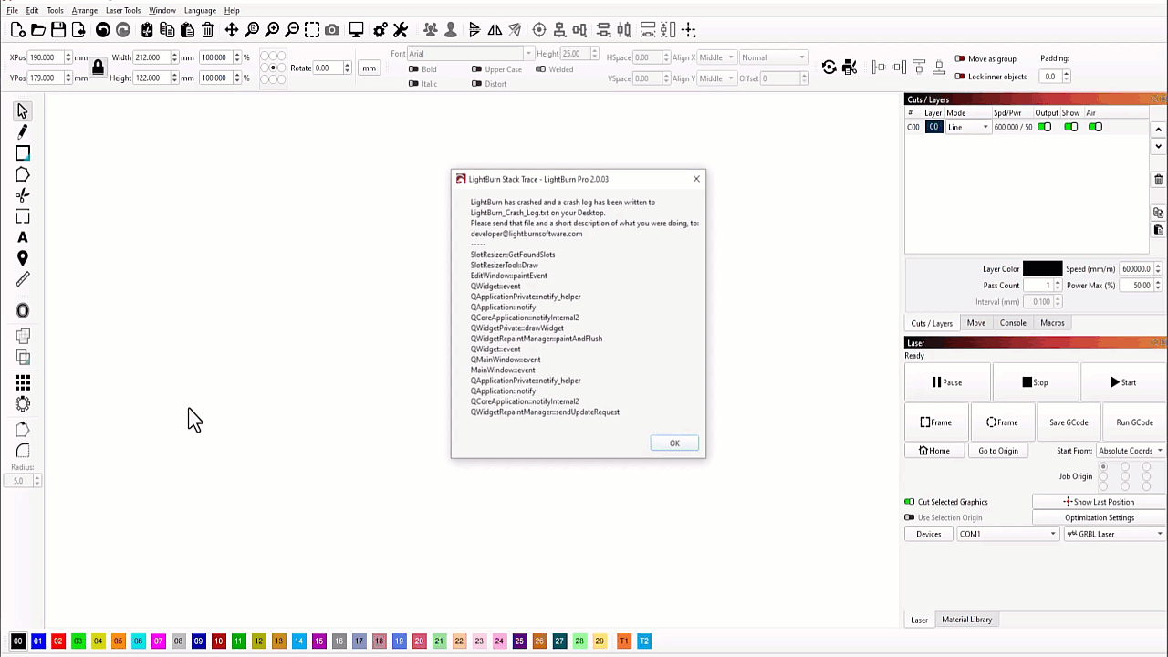 Copying Crash Log from desktop