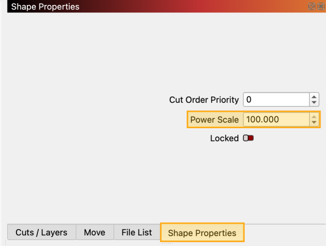 Power Scale set to 100%