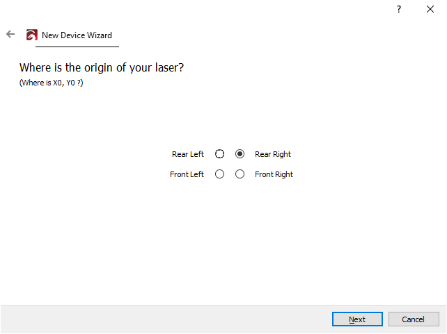 New Device Origin Settings